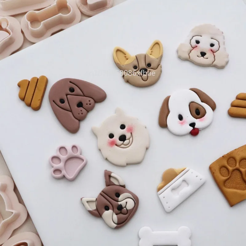 Cute Animal Dog Polymer Clay Cutters Cartoon Paw Dog Food Bone Poop Shaped Cutting Mold for Earring Jewelry Pendant Making Tools — zdjęcie 3
