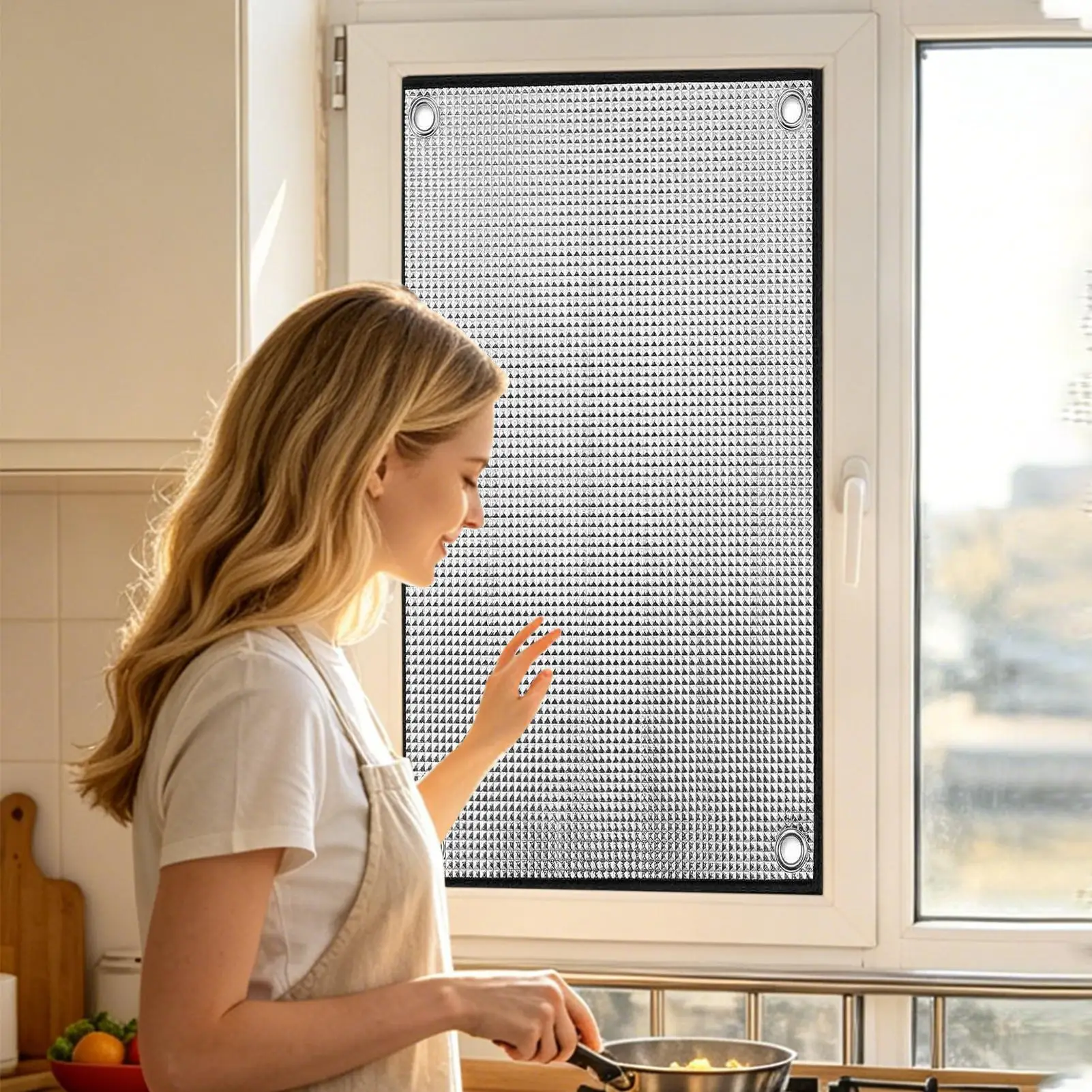 Static Cling Window Film UV Blocking Reusable Heat Control Privacy Tint Room Darkening Sun Shade for Home Office Bedroom