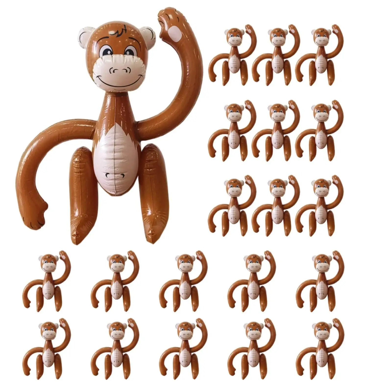 PVC Inflatable Monkey Animal Toy Photo Prop Jungle Birthday Party Decoration for Kids Celebrations