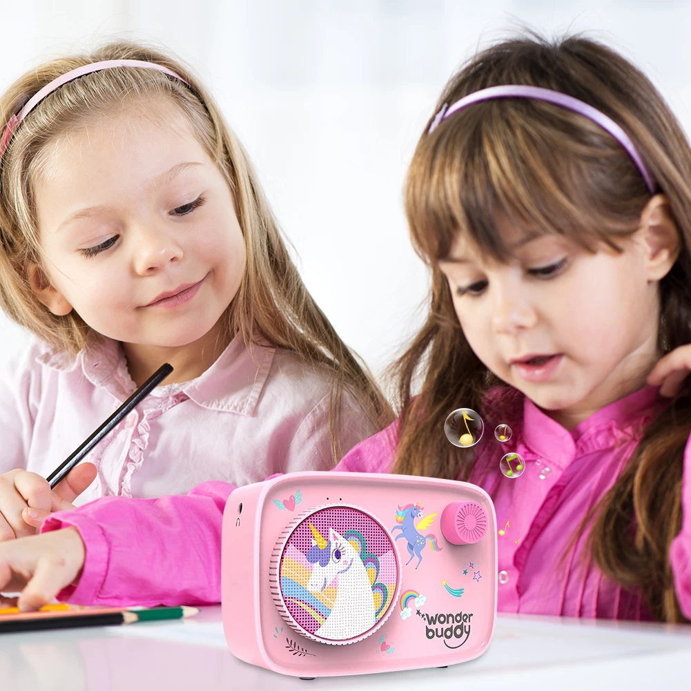 Kids Screen-Free Audio Player with Storybook DIY Art Kit Voice Recorder BT Storyteller Storytelling Machine for Early Learning