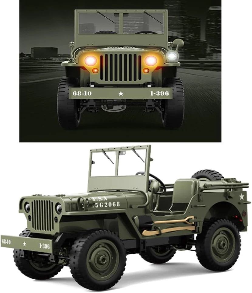 Remote Controlled Proportional Throttle Off-Road Military Truck C8815 Simulation All Terrain Off-Road Climbing Vehicle Model wit