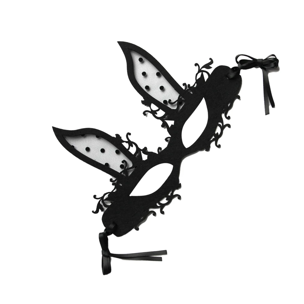 

Bunny Half Face Mask Premium Material Comfortable Durable Party Cosplay Masquerade Bunny Mask Prop for Festival