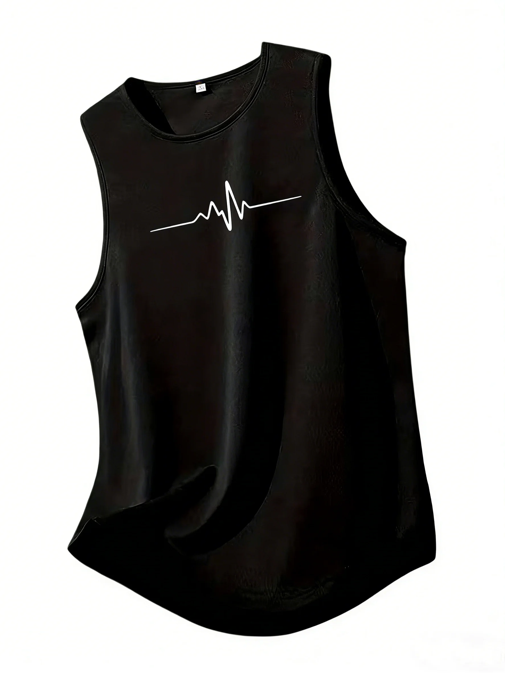 New ECG Vest 3D Print Street Wear Men's Casual Oversized Sleeveless Vest tops Fashion Fitness Running Sports Vest Men's Clothing