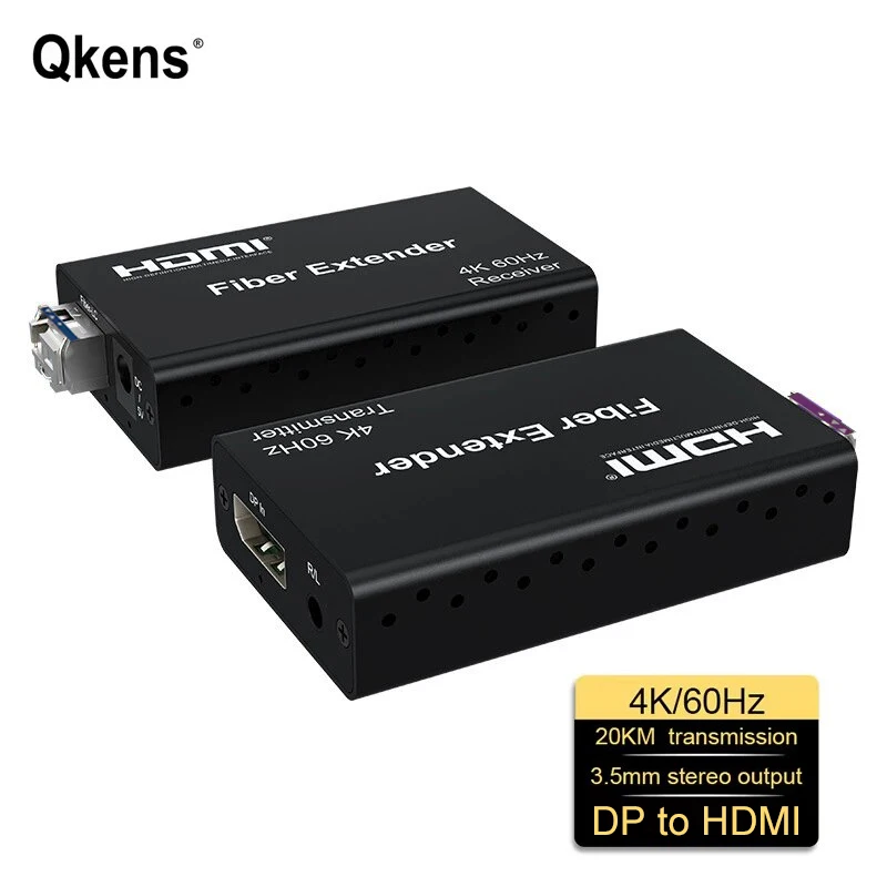 4K 4K 60Hz DisplayPort To HDMI Extender Over Fiber-LC Cable 20Km DP To HDMI Video Transmitter Receiver for Laptop PC To TV Monitor - Aliexpress Deal