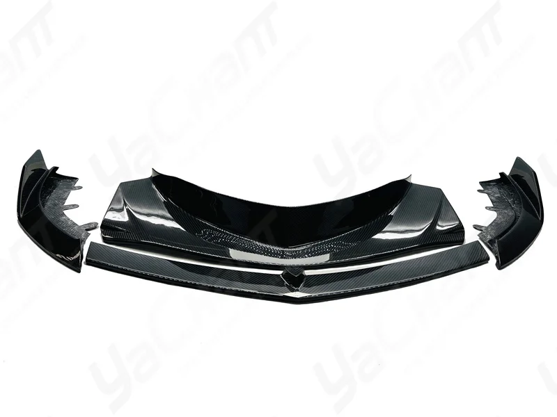 Car-Styling DCF Dry Carbon Fiber MWD Style Front Lip Set 4PCS Fit For 2019-2022 McLaren GT