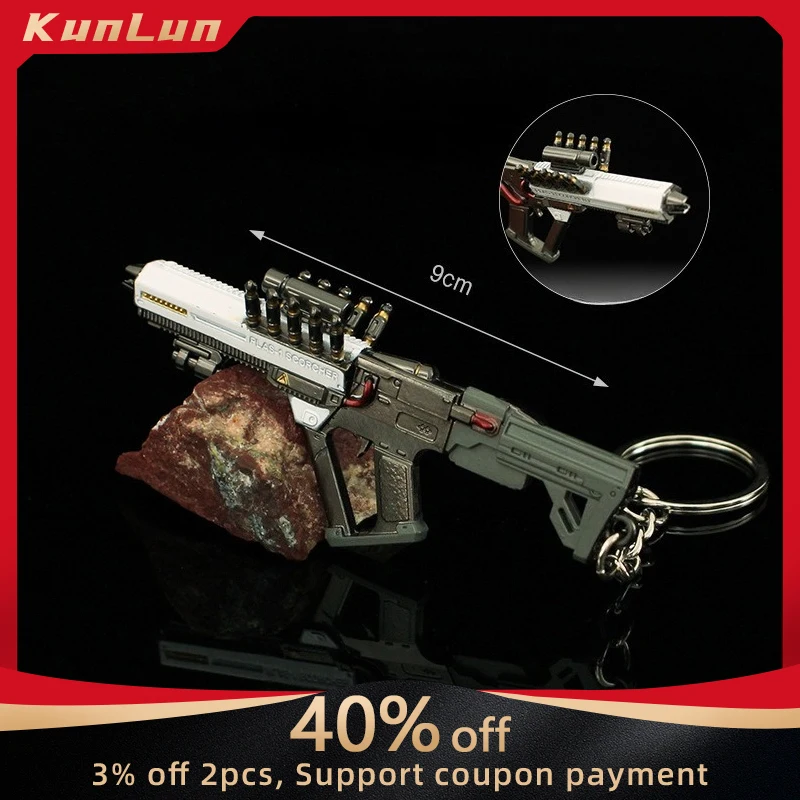 

9cm Hell diver Game Peripherals Mini PLAS-1 Ravages of War Gun Keychains Model Collectible All Metal Accessories Pendant Gifts