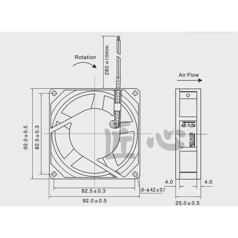 New Original Power Fan for ADDA DC12V 0.25A AD0912HB-A70GL 9cm x 9cm 9225