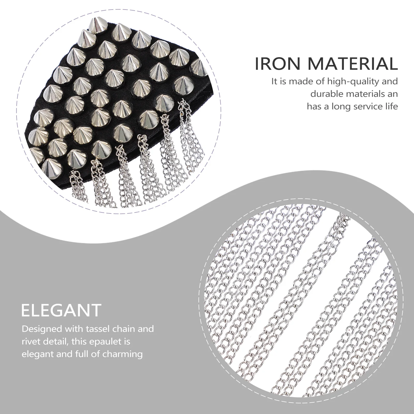 

1pc Rivet Tassel Chain Epaulet Fashion Shoulder Boards Badge For Uniform Blazer Costume Party Clothing Accessory Handicraft