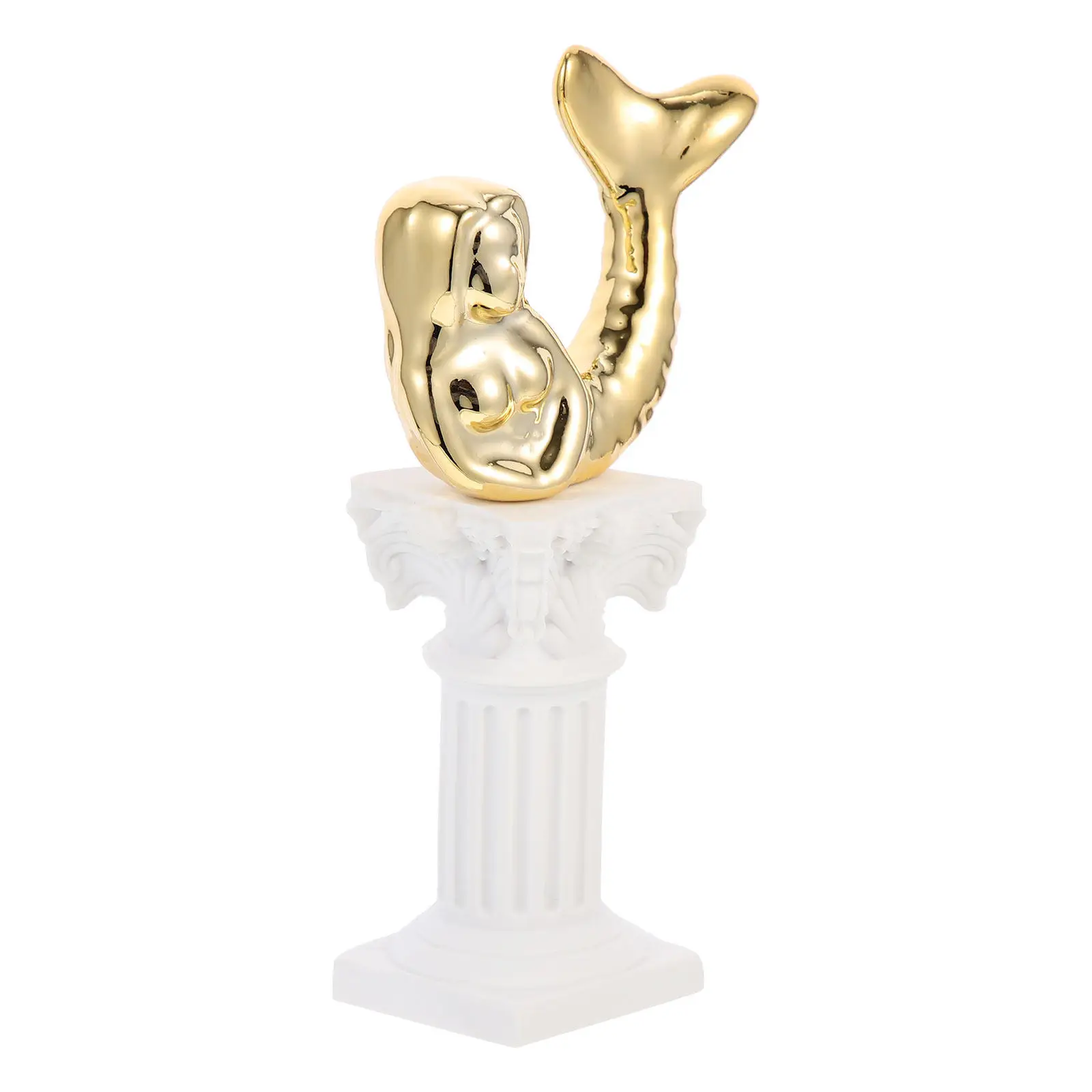 1Set Animal Roman Pillar Statue Set Stylish Exquisite Column Sculpture for Living Room Bedroom Dining Room School Photography