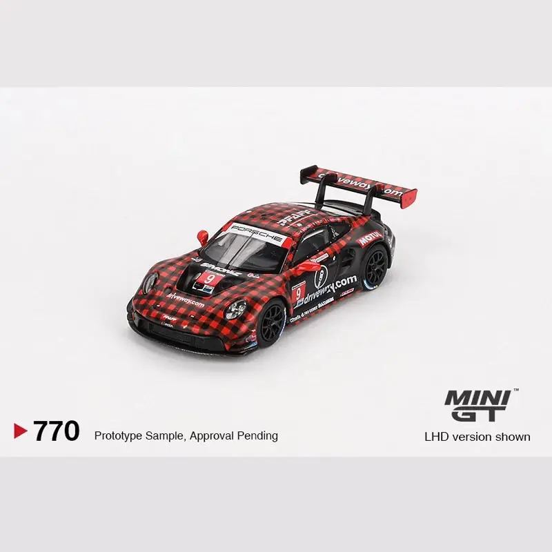 

MINIGT 1:64 #770 Porsche 911 GT3 R 9 Alloy Car Model