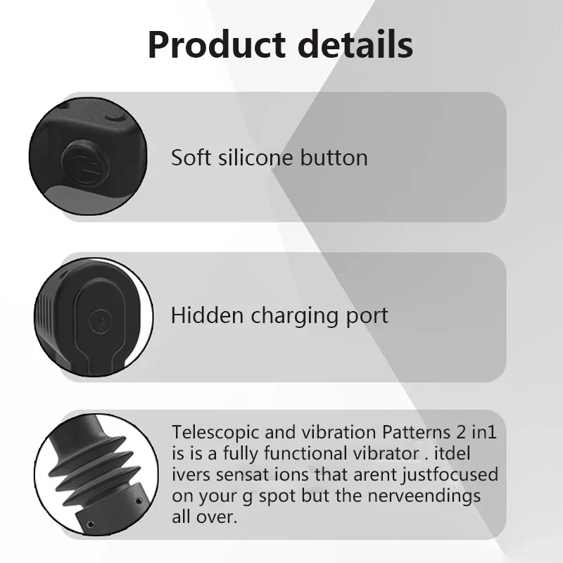 USB Wireless Charging Portable Mini Telescopic Linear Actuator Reciprocating Electric DIY Toy Massage Vibrator Electric Tool