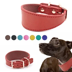 Italian Greyhound Collar Adjustable Whippet Collar Soft Leather Dog Collar Wide Breathable Greyhound Collar No Pull Dog Collar