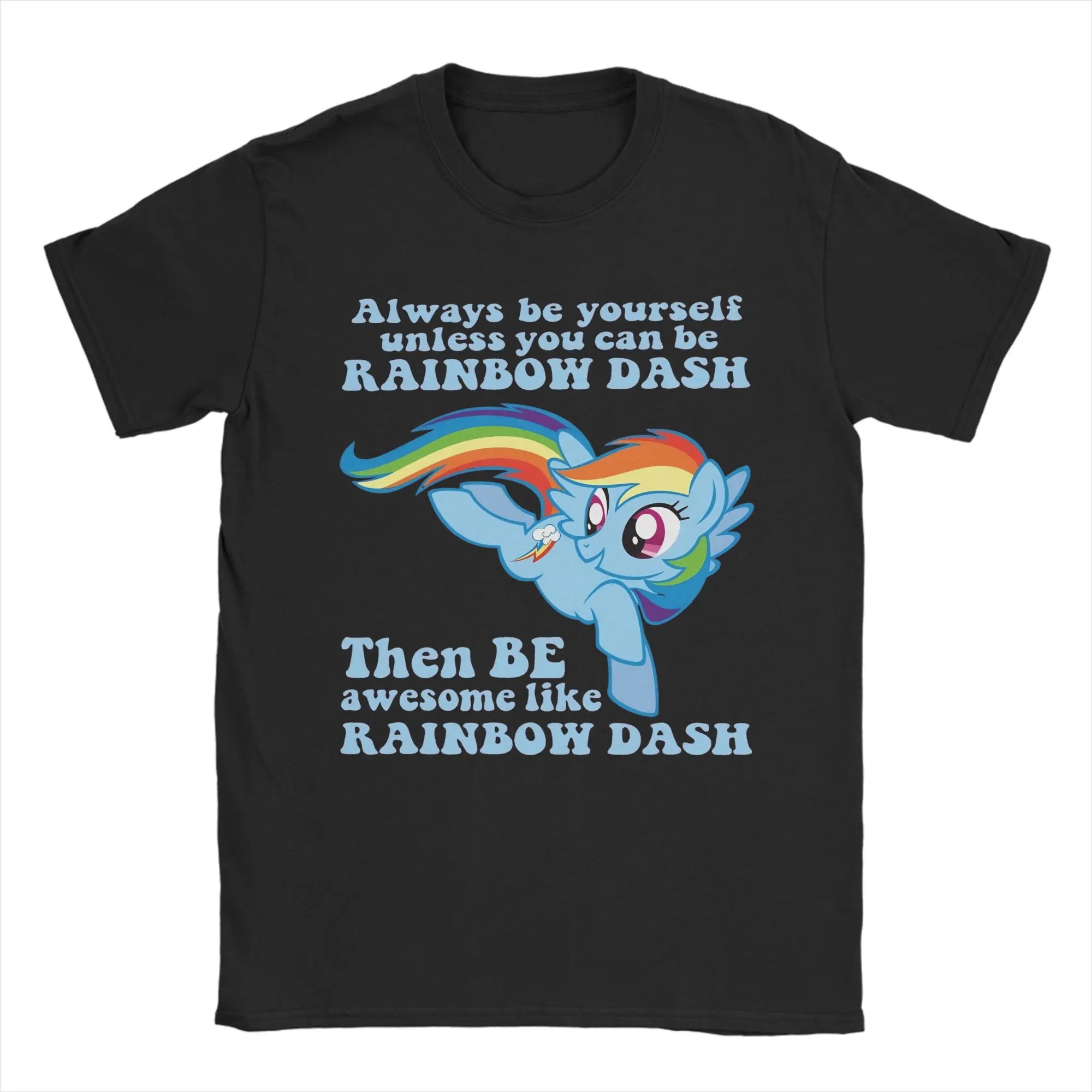 Men Rainbow Dash T Shirts  Cotton Clothes Creative Short Sleeve Crewneck Tees Plus Size T-Shirts