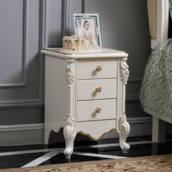 Luxury European Night Table Nordic Aesthetic Unique Italian Nightstand Advanced Sense High-end Criado Mudo Home Furniture