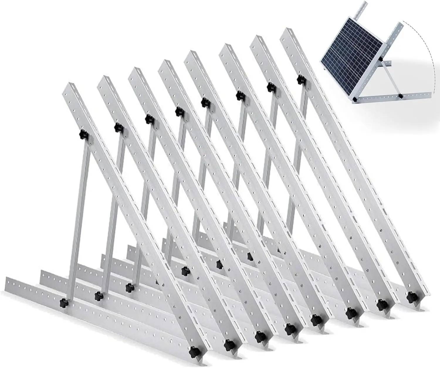RVPOZWER Verstellbare Solarmodul-Halterung 47 Zoll 4/2/1 Sets mit klappbaren Neigungsbeinen für Dachmontage an netzunabhängigen Wohnmobilen und Booten