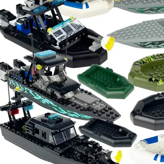 

SWAT Special Police Force Ship Boat Plane Warships Building Blocks Sets DIY Assembly Military Model Bricks Toys Christmas Gifts