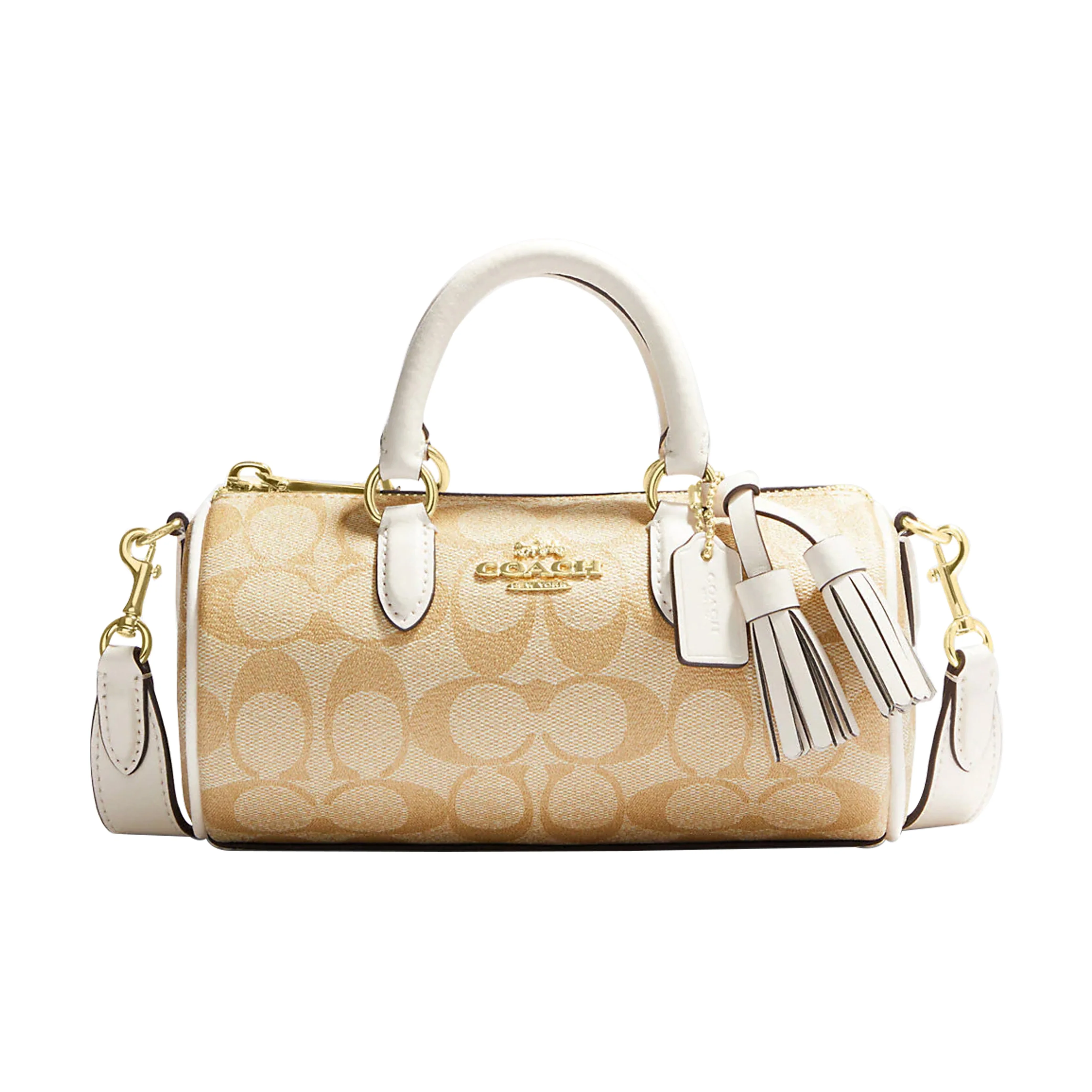 COACH Lacey PVC Handbag Small Women's Light Khaki CK689-IMDQC