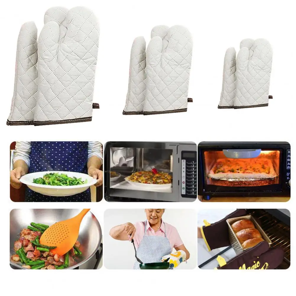 Insulated Gloves Reusable Microwave Gloves Washable Heat Insulation  Practical Space Saving Microwave Gloves