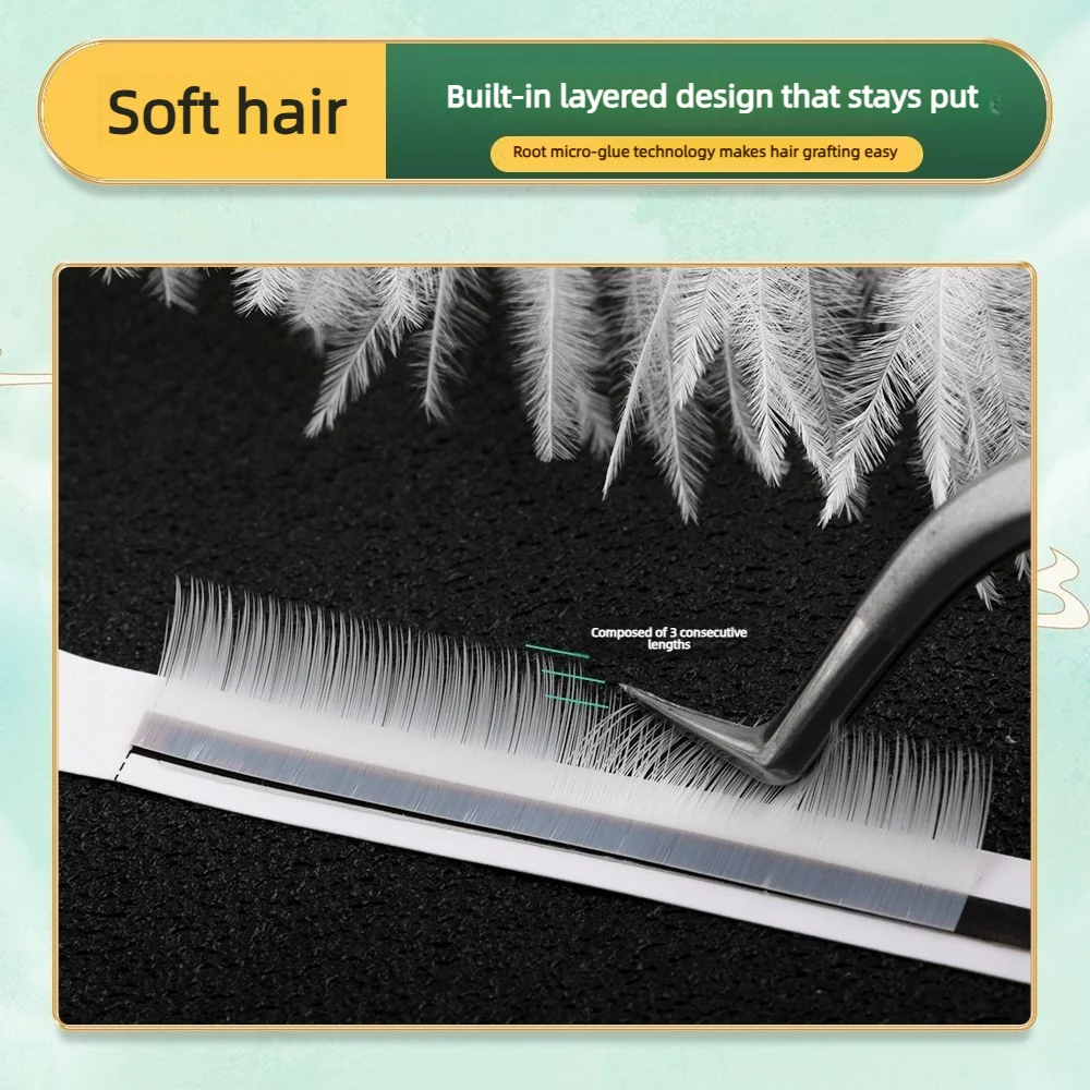 JB Manga Fox Style 0.07mm White Camellia Lower Lashes Velvet Bottom Eyelash Extensions Cool Atmosphere Christmas Winter Lash Sal
