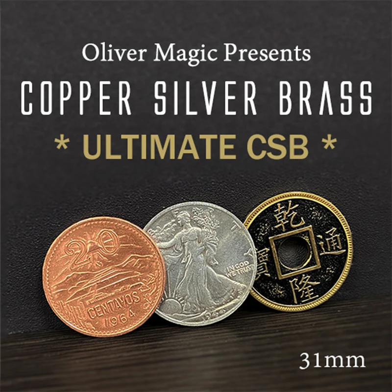 

Ultimate CSB 31mm Copper Silver Brass Coin Magic Tricks Close Up Illusion Coin Transformation Magia Magie Magician Prop Gimmick