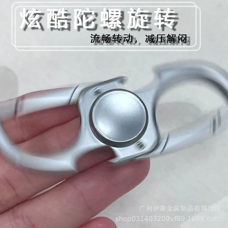 Fingertip Spinner Toy Desktop Stress Relief Anti-Anxiety Toy Metal Fidget Toy Ketchain Bottle Opener EDC Adult Kids Gift