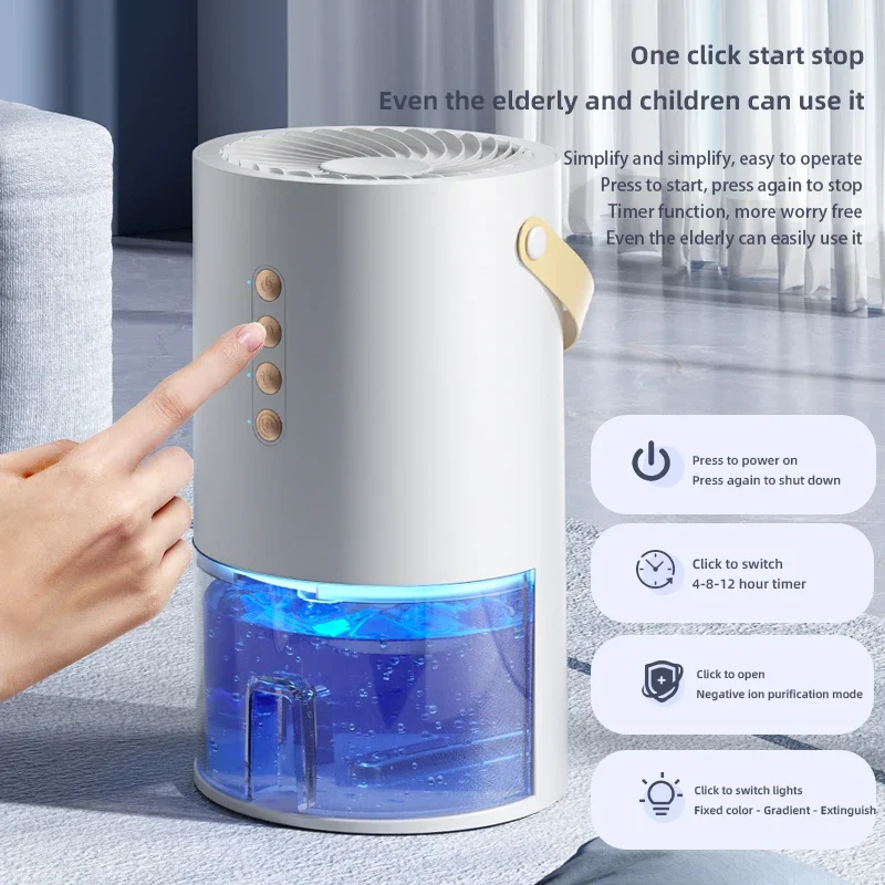 New 1300 ml Home and Office Negative Ion Dehumidifier Anti-Mold and Moisture Energy Saving Portable Air Dehumidifier