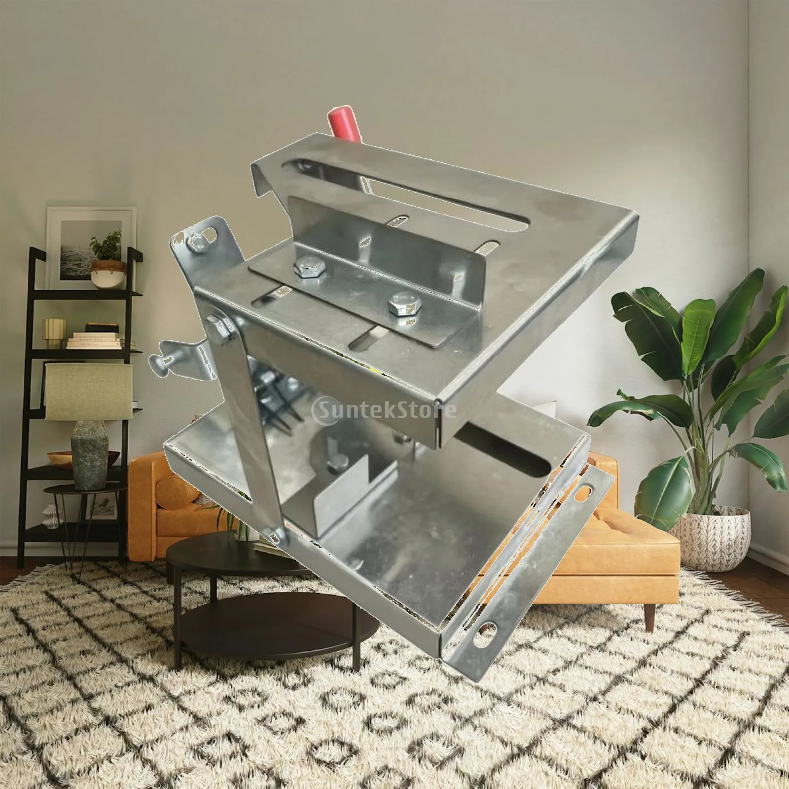 Angle Grinder Holder Bracket Compact Metal Base Plate for Secure Workshop Cutting Tool Mounting Stand