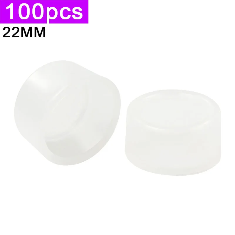 

100 шт., силиконовый водонепроницаемый колпачок для кнопочного переключателя, 22 мм, уплотнение, пылезащитный маслостойкий резиновый прозрачный круглый защитный чехол