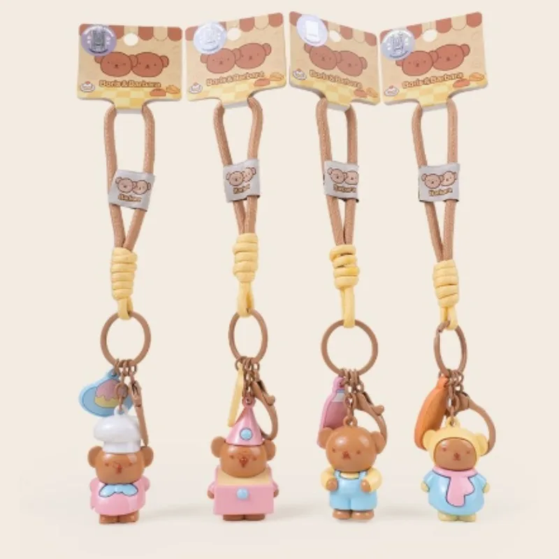 

New Kawaii Miffy Bear Baking Cute Cartoon Plush Doll High Appearance Keychain Bag Pendant Children's Toy