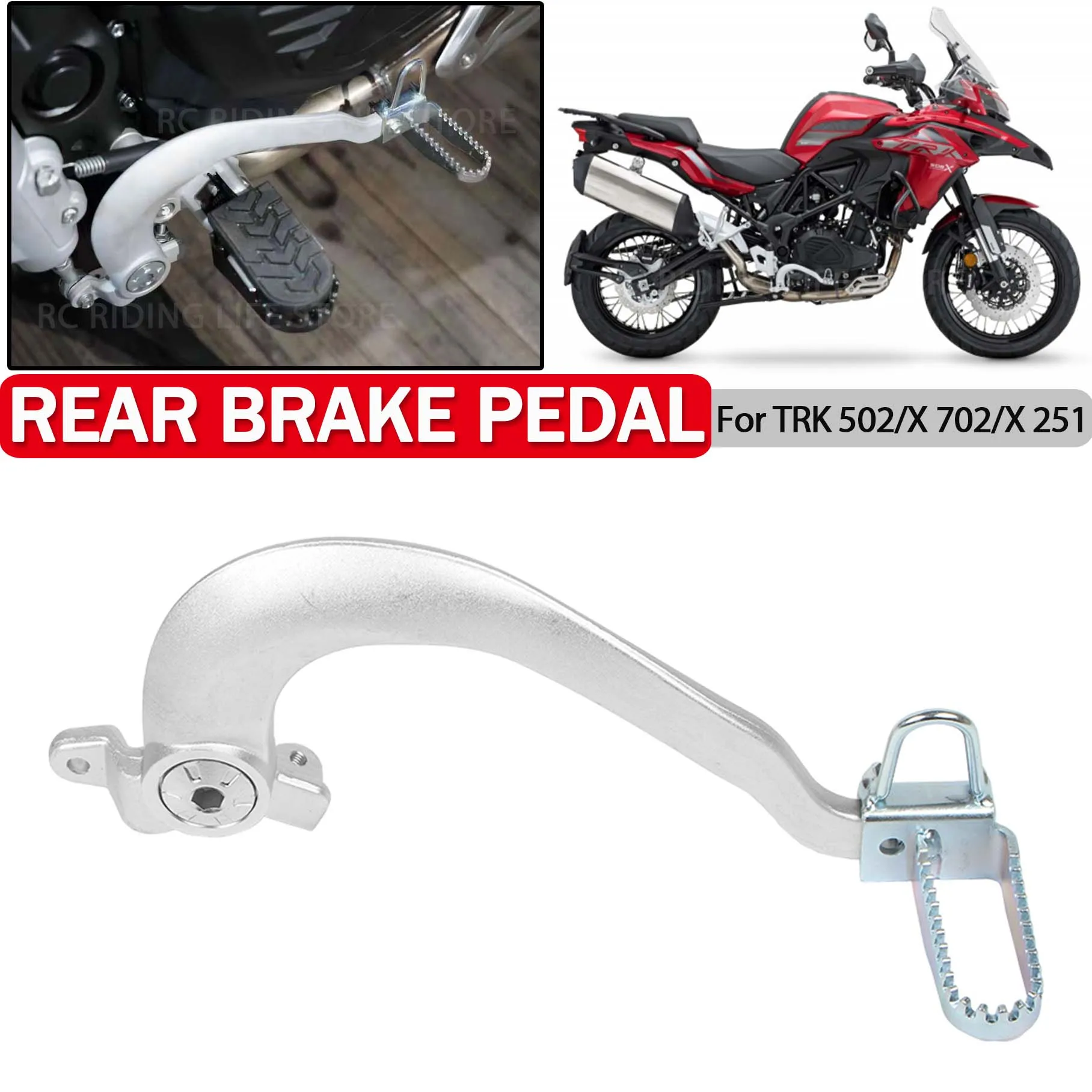 

For Benelli TRK502 TRK502X TRK702 TRK702X TRK251 TRK 502X Motorcycle Rear Brake Pedal Lever Foot Brake Mounting Base Screws Kits