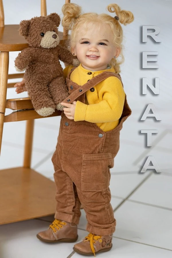 28inch Already Painted Kits/Unpainted Kit Reborn Renata Doll Soft Vinyl Fresh Color with Eyes and Cloth Body DIY Doll Part