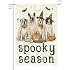 Spooky Season Dog Ghost Halloween Garden Flag for Outside Flag4106 llz