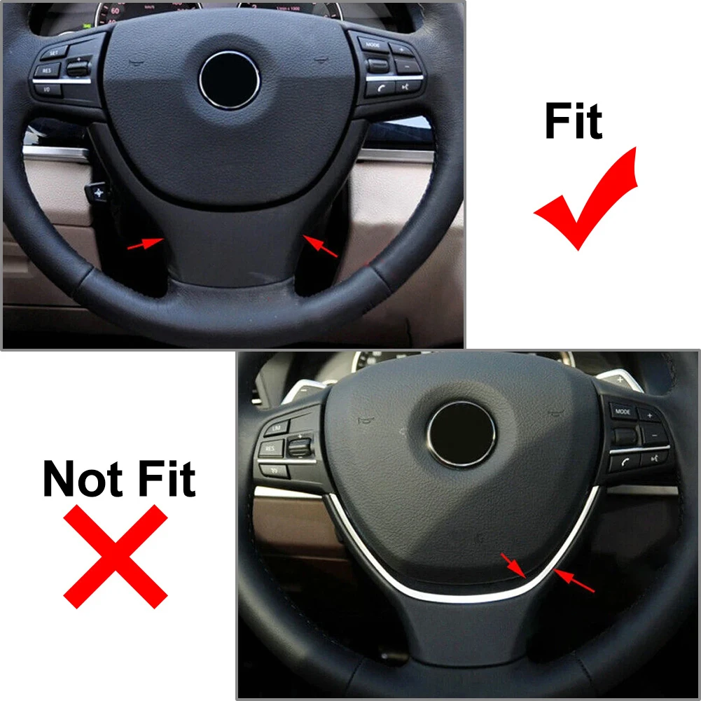 1Pc Car Steering Wheel Lower Trim Cover Decorative Plastic For BMW 5 6 7 Series F10 F11 F18 F06 F12 F13 F01 F02 F04 F07