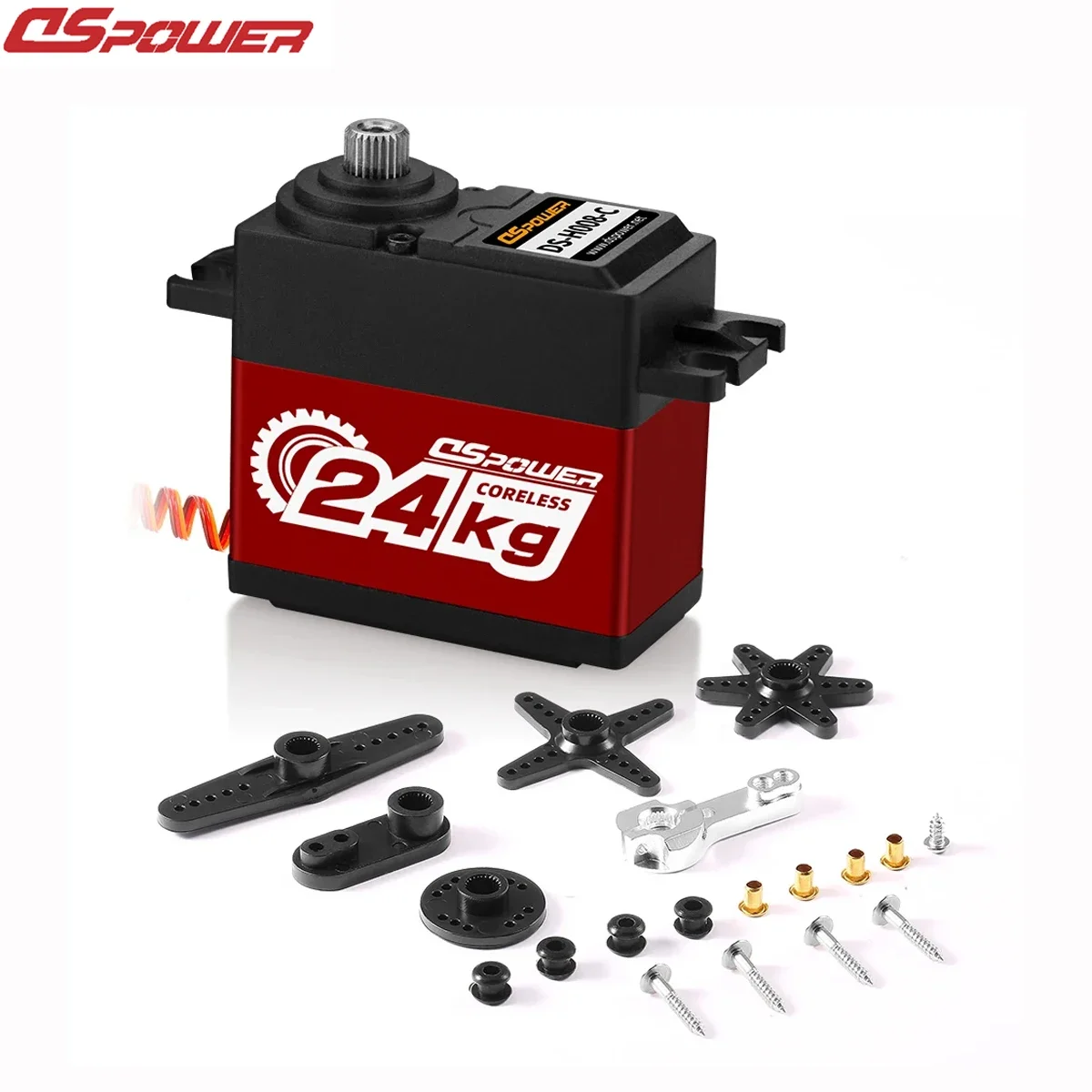 DSpower 24KG Coreless Borstelloze Metal Gear Waterdichte Digitale Servo's voor 1/8 1/10 RC Auto Crawler Robot Boot Vliegtuig TRX Speelgoed Onderdelen