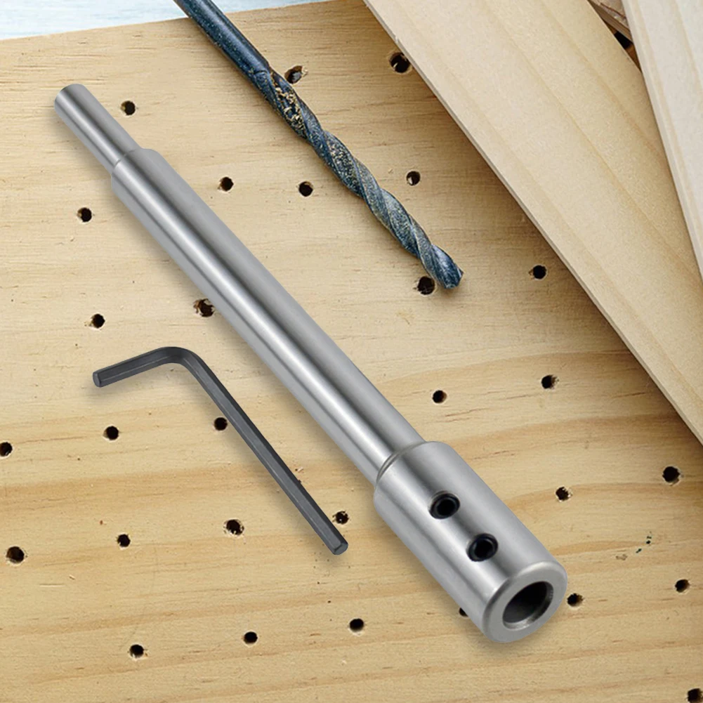 Drill Bit Extension Rod Reusable Woodworking Milling Cutter Bit Extension Chuck Router Bits for Start Deep Hole Turning