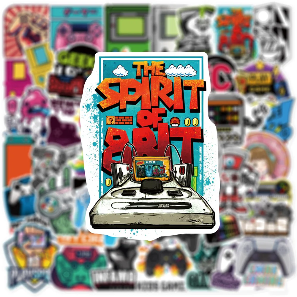 10/30/50pcs Cool Vintage Video Game Adesivos Decalque Graffiti Skate Laptop Phone Car Retro Etiqueta À Prova D\' Água Kid Toy Clássico