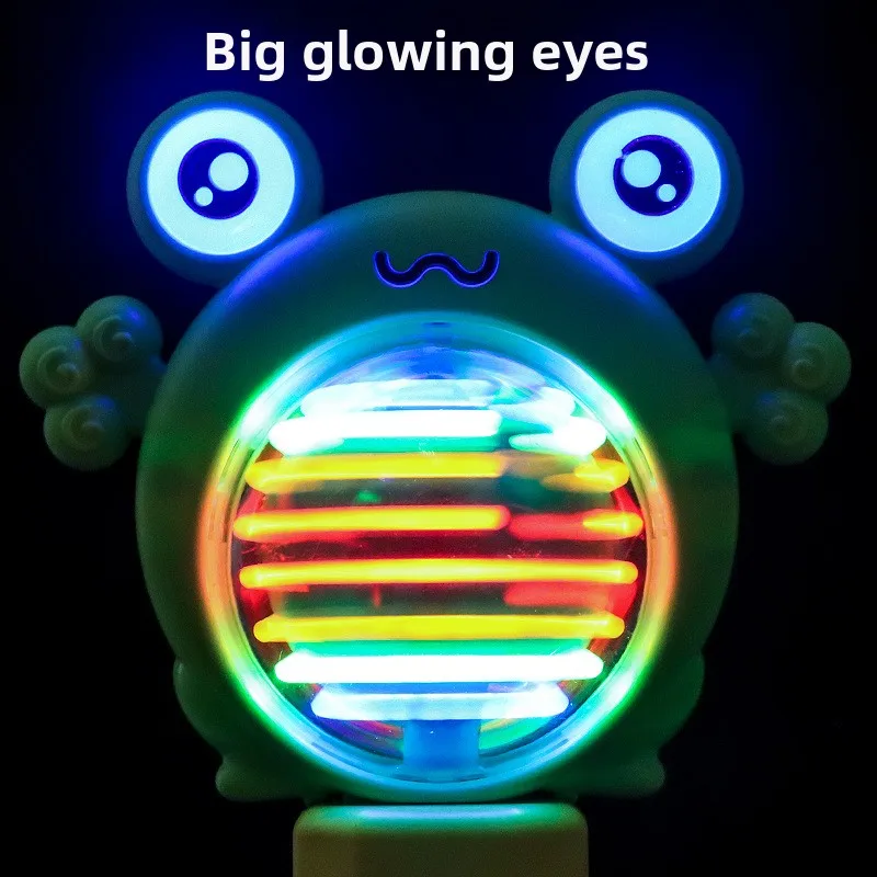 Nieuwe mode rubberen kindermuziekstaf met roterende lichten Bunny/kikker toverstaf speelgoed LED toverstaf elektrisch speelgoed