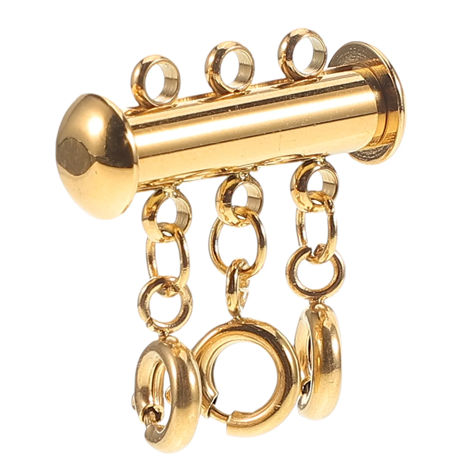 

Golden Spring Clasp Stainless Steel Connecting Clasp For Diy Jewelry Making Supplies Necklace Bracelet Layering Organizer