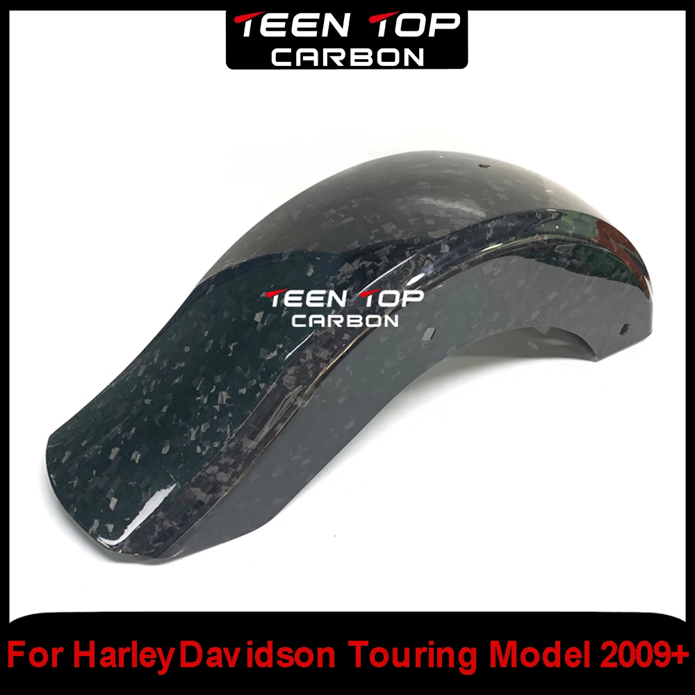 

Кованый карбон для моделей Harley Davidson Touring, заднее крыло, полностью углеродное волокно, детали мотоцикла, заднее брызговик для Harley 09-23