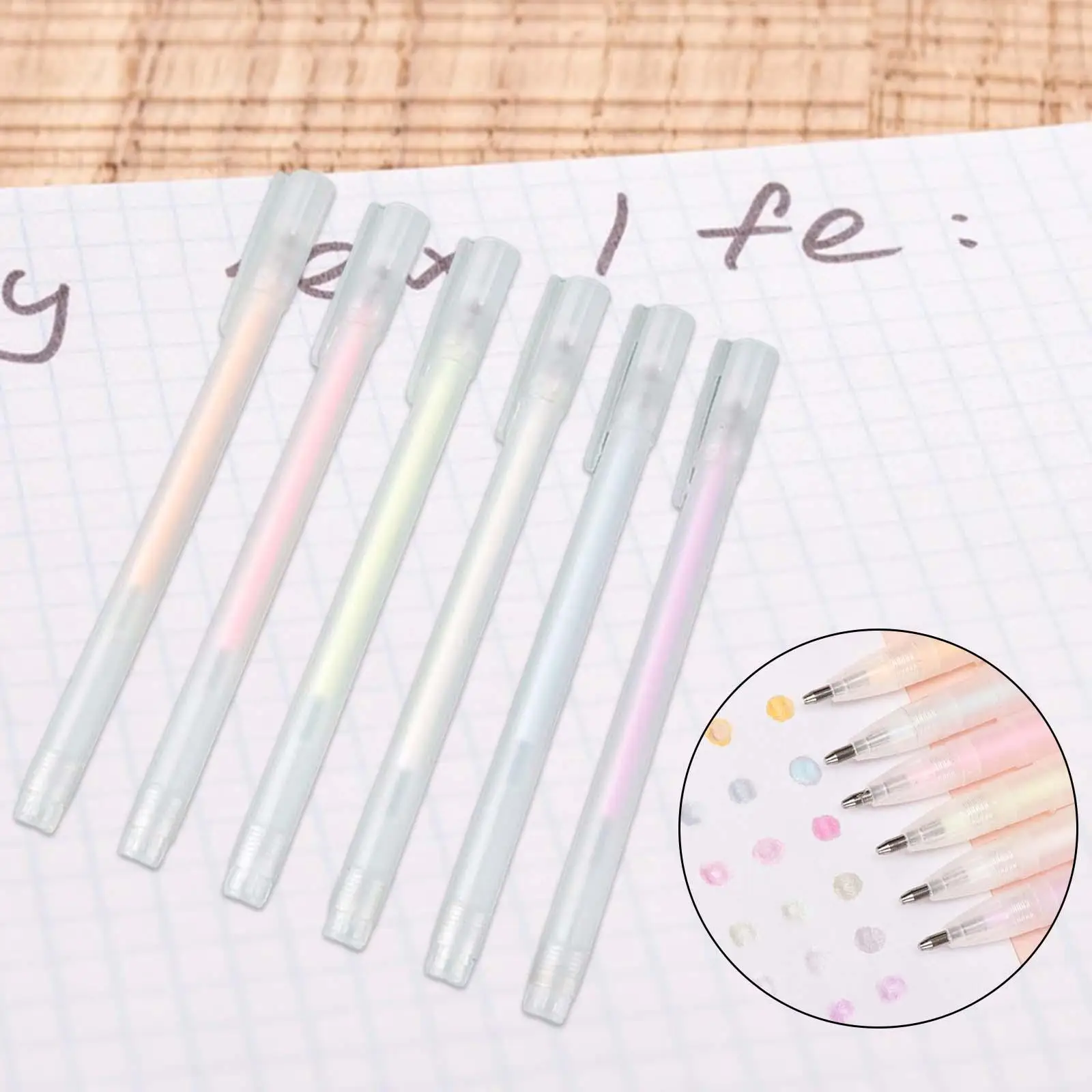 6ชิ้น Dot กาวปากกาเติม Quick แห้งวาดเรียบสำหรับ Photo Album สมุดภาพโปสเตอร์