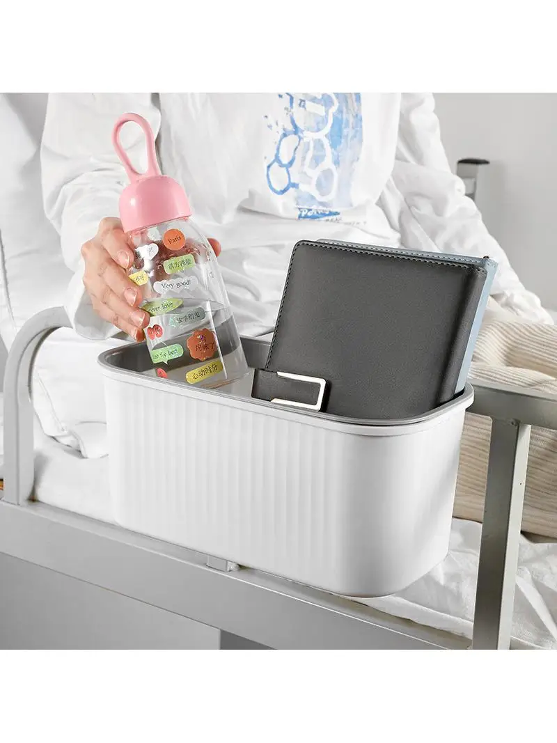 simple-storage-box-rack-dormitory-bedside-basket-hanging-basket-bedroom-kitchen-wall-bucket-plastic-storage-organizer