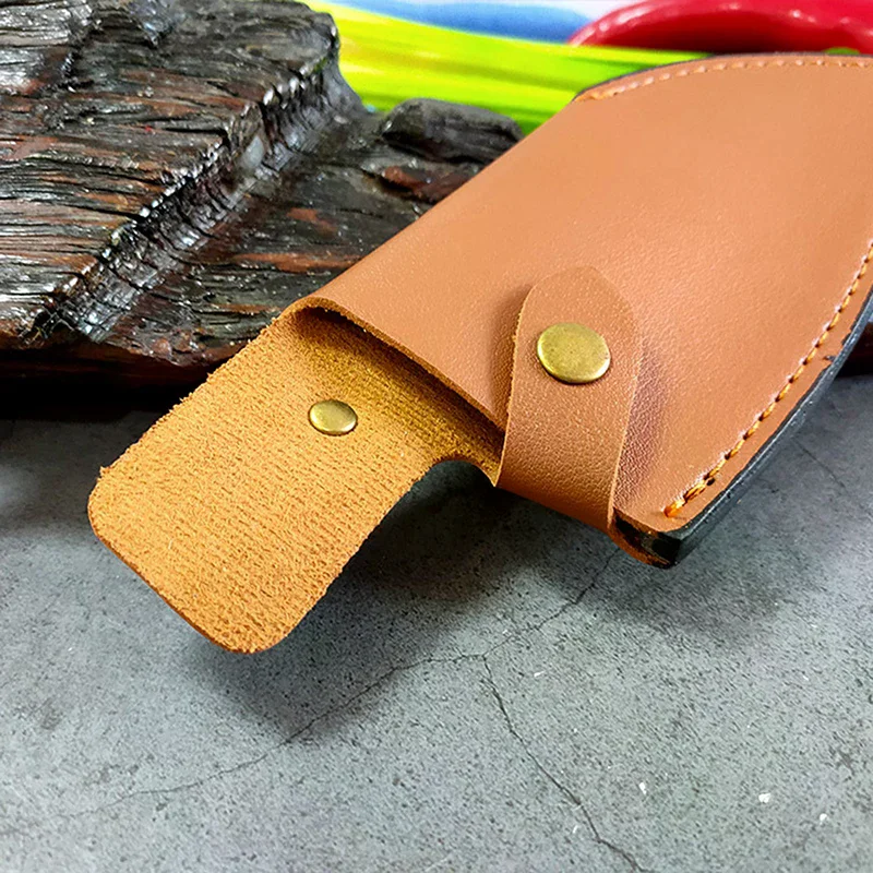 1pcs Knife Cover Chef Butcher Kitchen Tools Full Tang Handle Leather Knife Sheath