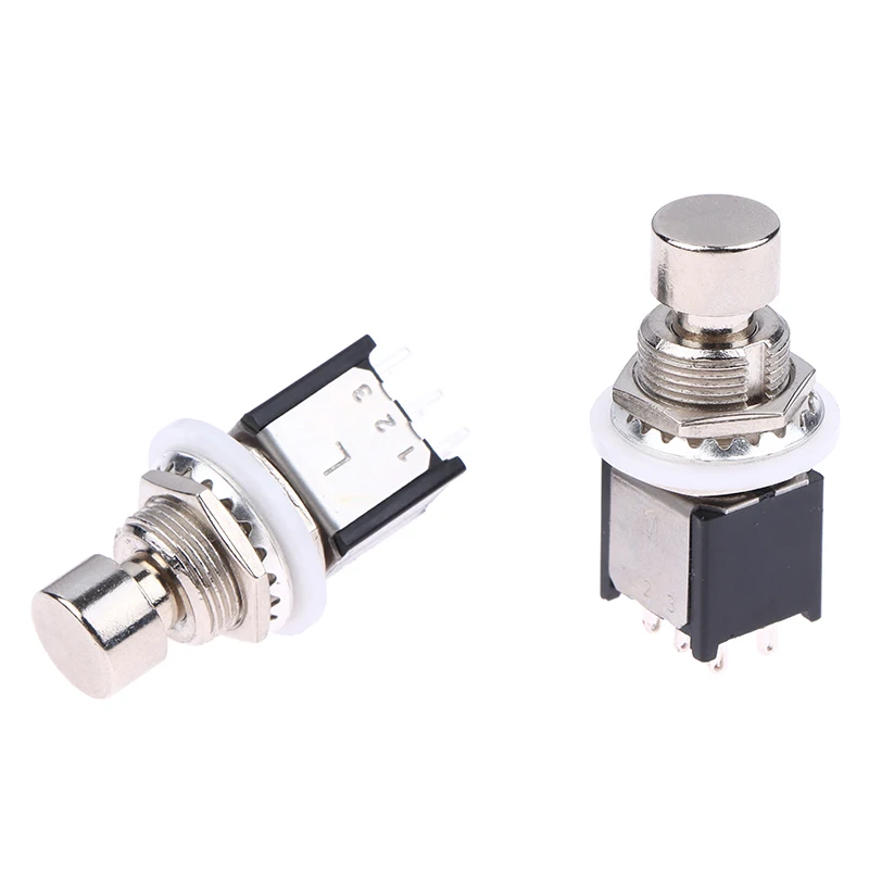 DPDT Latching Momentary ON/ON Foot Switch Guitar Effects Pedal Stomp Box 6Pin Emergency Stop Push Button For Guitar Effect Pedal