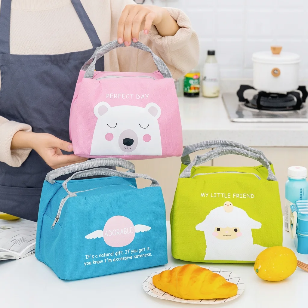 

Oxford Fabric Cooler Bag Large Capacity Insulated Lunch Bag Cute Lunch Bag Insulated Cartoon Lunch Tote For Outdoor Activities