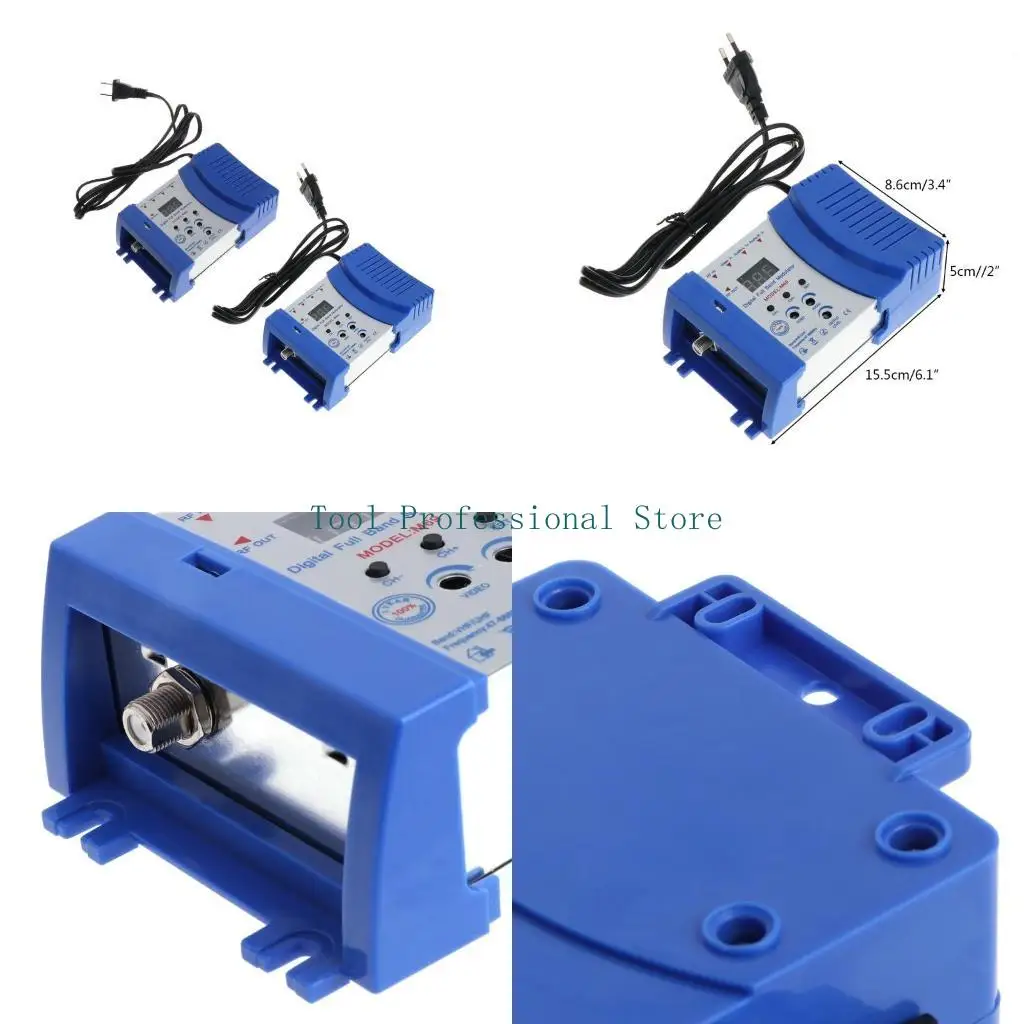 57QF High Performance Auto RF Modulator Compact RF Modulator Audio Video TV Converter RHF UHF Signal Amplifier AC230V Durable