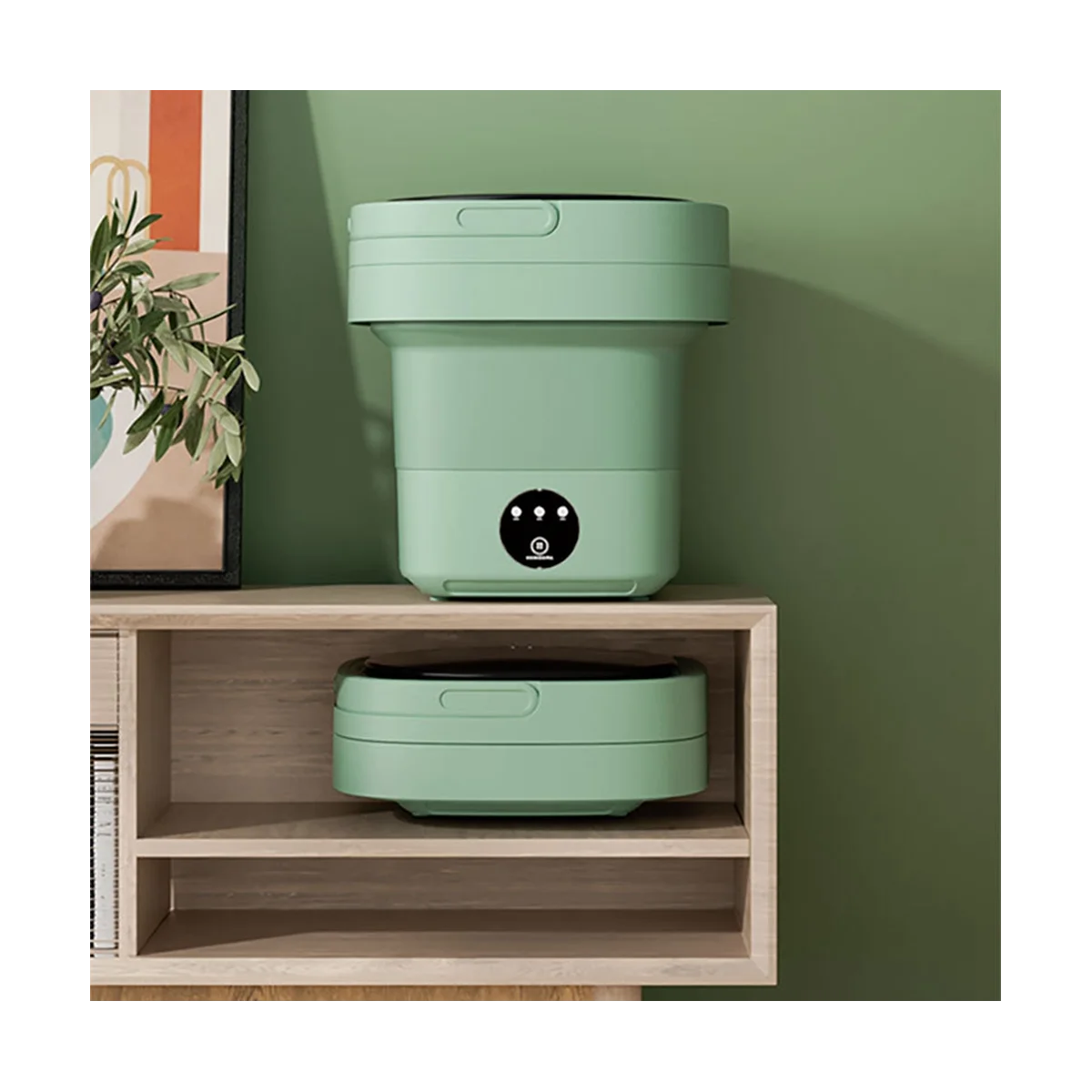 Portable Washing Machine 6.5L High Capacity Washer Half Automatic Wash Foldable Washing Machine Travelling US Plug-A