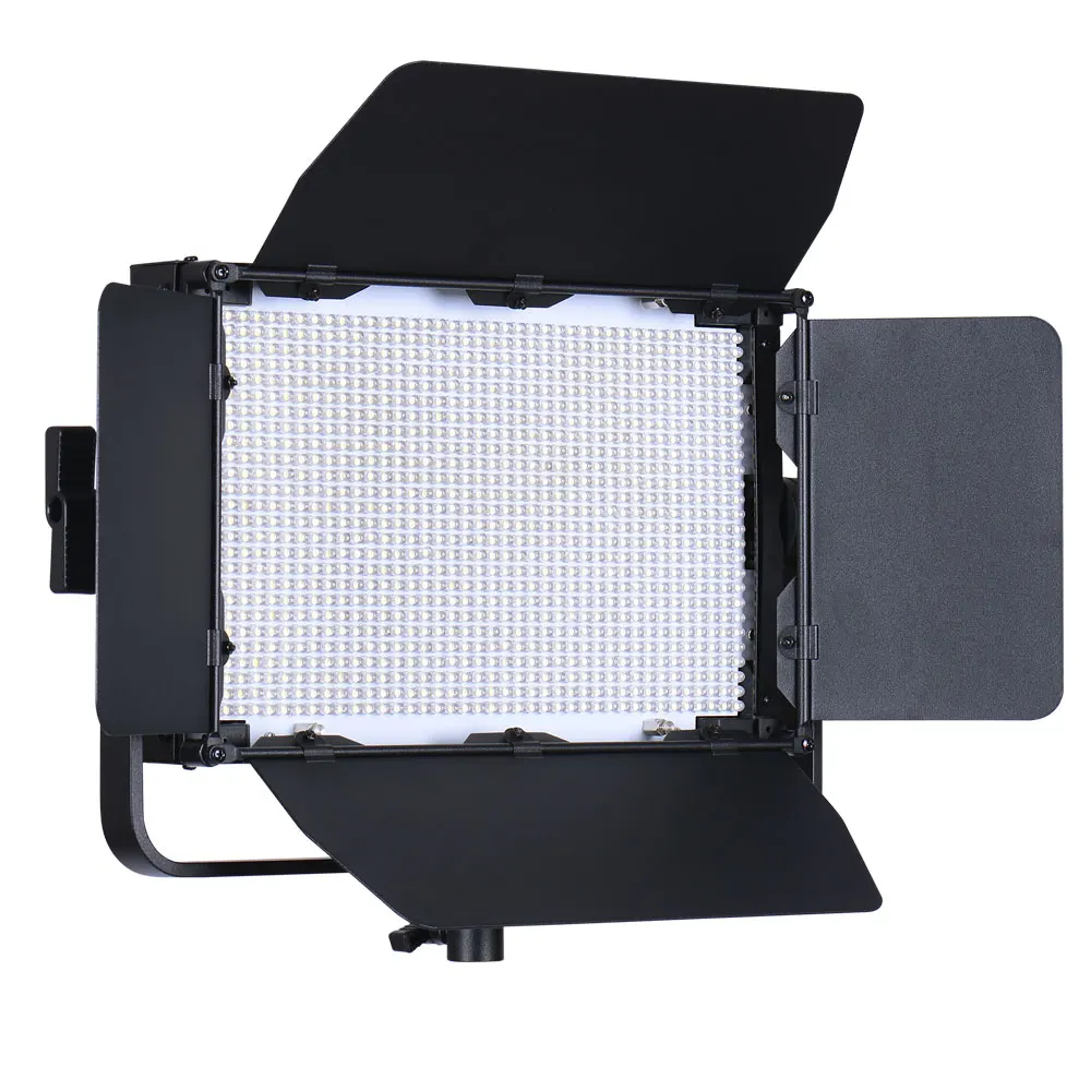 Tolifo Bi-color Battery Operated LED Film Light Panel Photographic Equipment Video Light with Barndoor for TV Studio