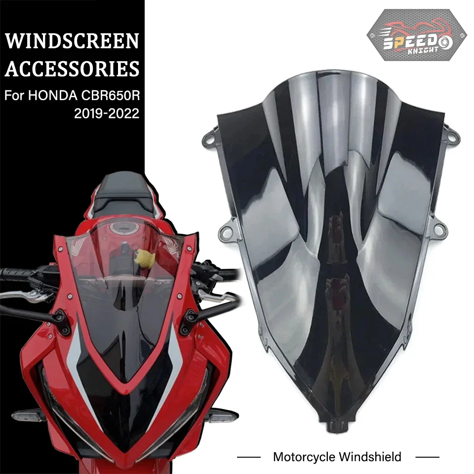 Highly Transparent Motorcycle Windshield WindScreen For 2019 20 21 Honda CBR650R 2022 Accessories Double Bubble Parts Windscreen