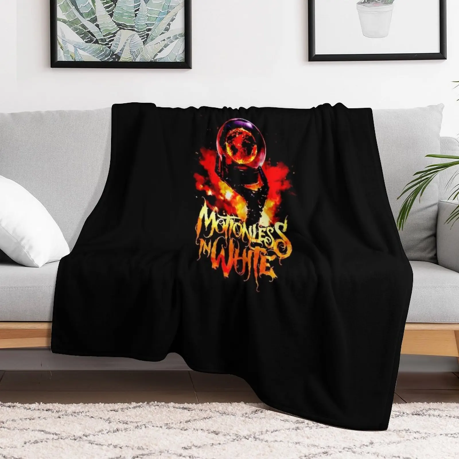 Motionless In White Evil Music Band Gift Men Throw Blanket Elegant Warm Throw Blanket for Hotel Home