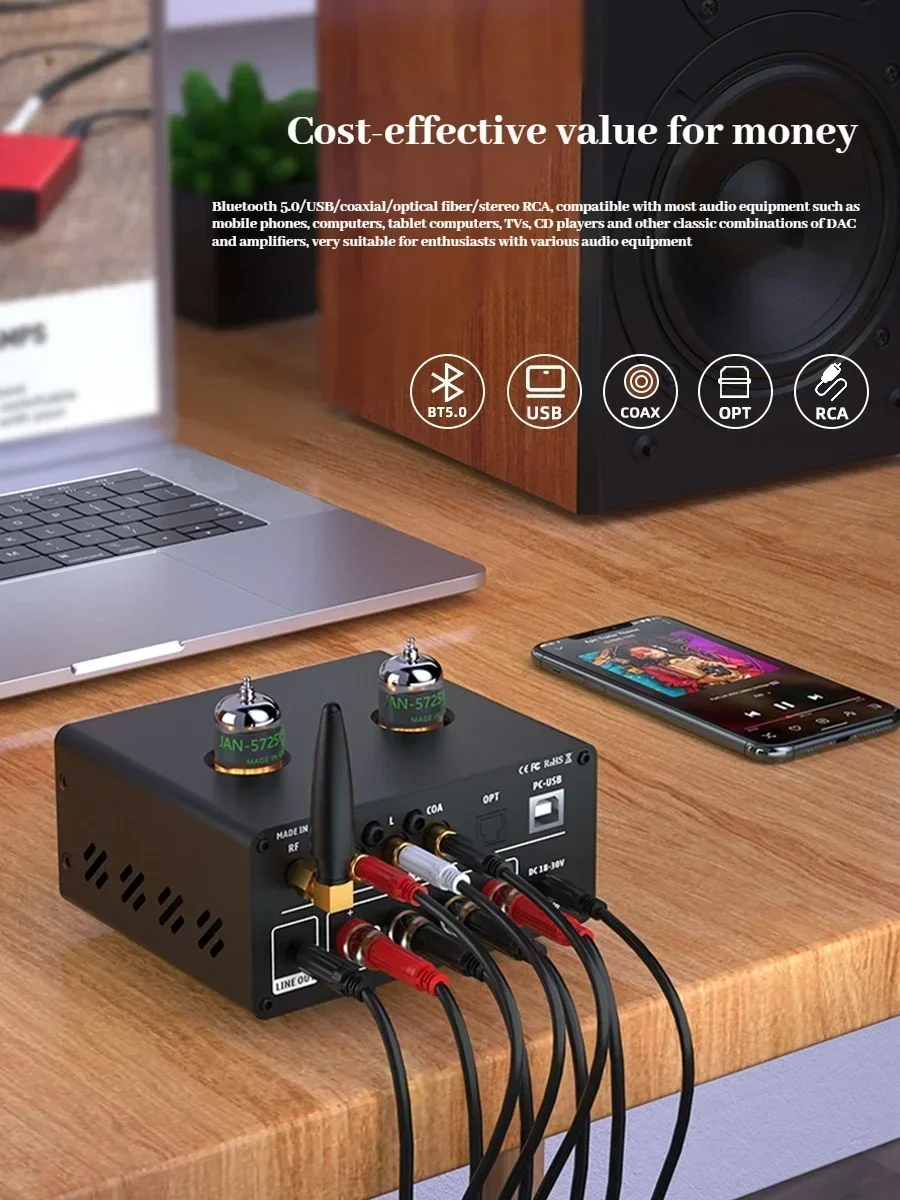 

SUCA AUDIO SMART03 100 Вт мощный ламповый усилитель HIFI с декодером лихорадки предусилитель Bluetooth 5,1 многофункциональный